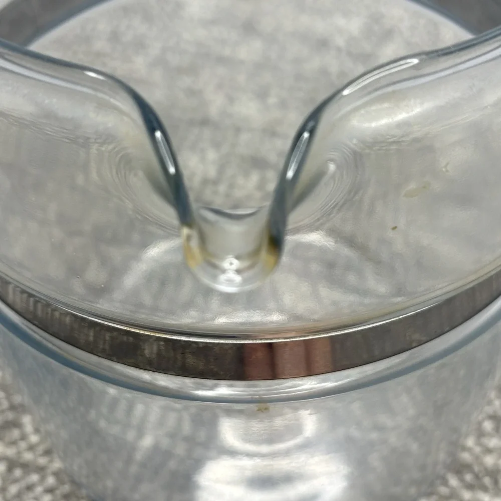 Pyrex VTG Glass Coffee Pot Stainless Steel Trim Acrylic Handle‎ 9 Cup 7759 - Picture 11 of 16